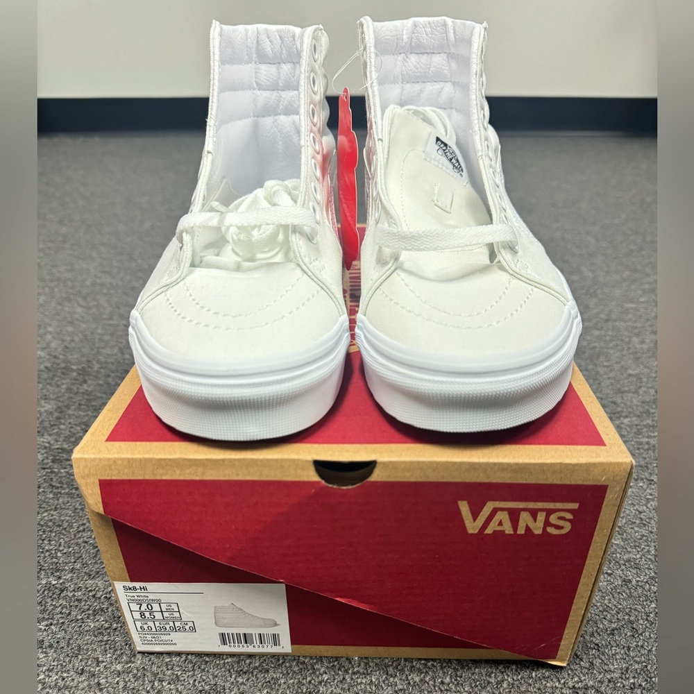 Vans Sk8-Hi true white, 8.5 women